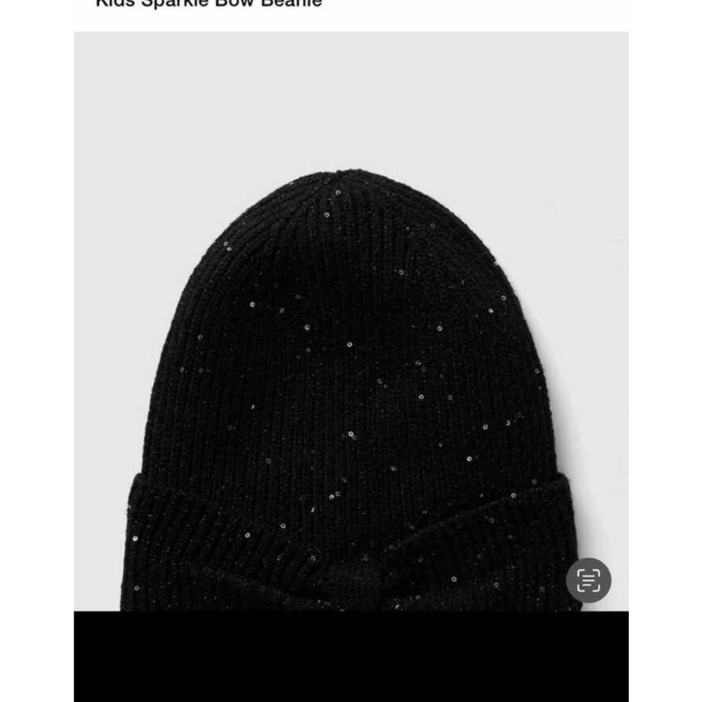GAP Kids Black Sparkle Bow Beanie